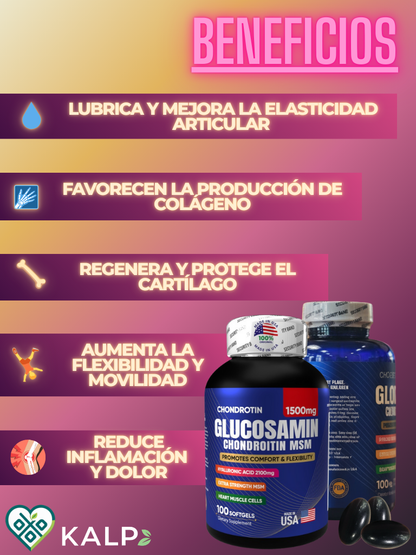 💪 Glucosamina+ Ácido Hialurónico + Condroitina + MSM