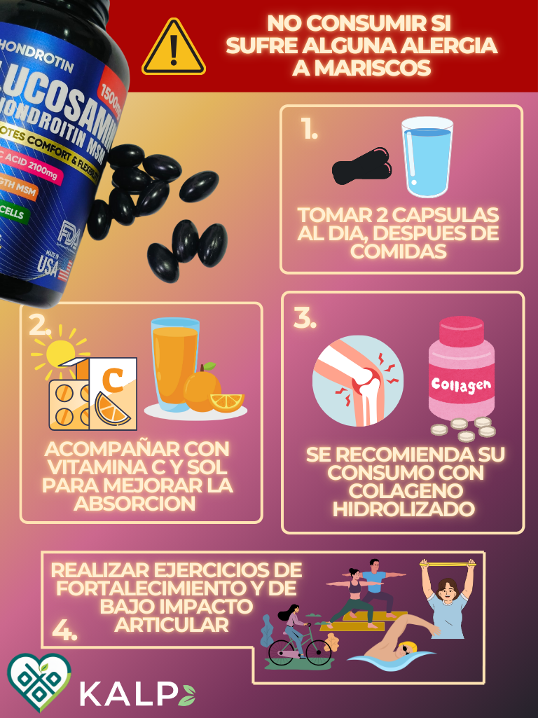 💪 Glucosamina+ Ácido Hialurónico + Condroitina + MSM