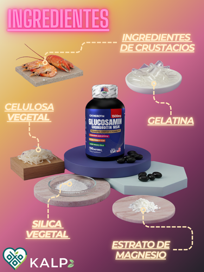 💪 Glucosamina+ Ácido Hialurónico + Condroitina + MSM