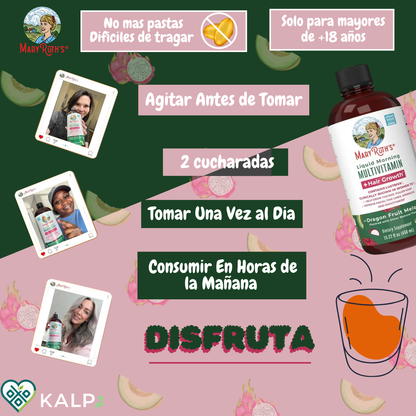 🍈🩷Liquid Morning Multivitaminico  Pitaya/Melon